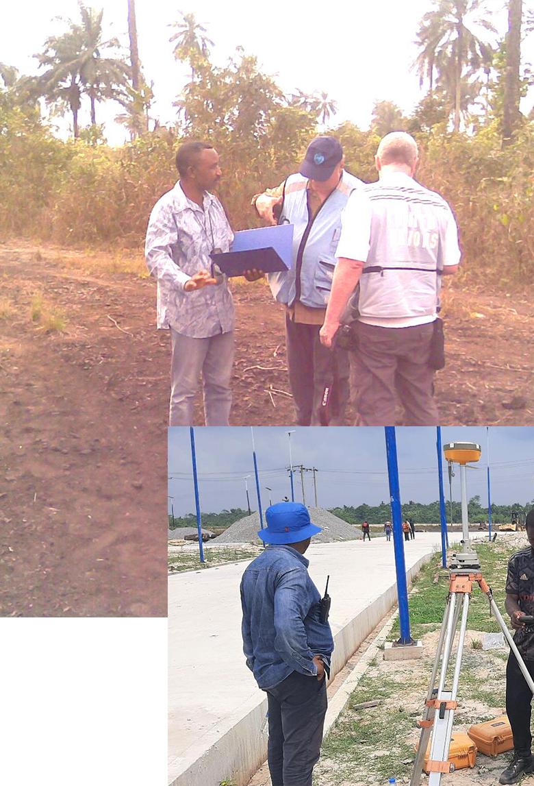 Waylink International surveying team and field equipment Waylink International surveying team and field equipment